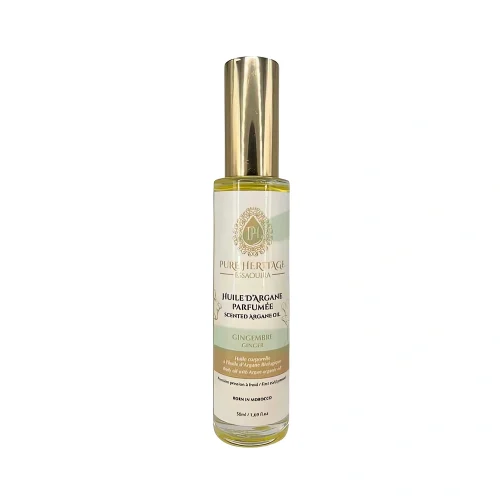 Huile d'argane gingembre – 50 ml – Pure Heritage Essaouira, huile naturelle parfumée