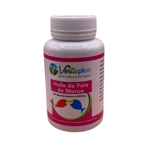 Huile de foie de morue 90cap Vertuplus,huile de foie de morue 90 capsules vertuplus