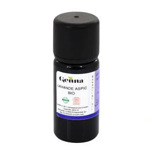 Flacon 10 ml d’huile essentielle Lavande Aspic Genna, naturelle et bio pour routine soin