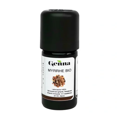 Flacon 5 ml d’huile essentielle Myrrhe Genna, naturelle et pure, pour intégration facile à vos routines