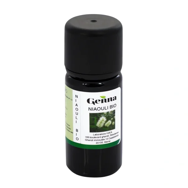 Flacon 10 ml d’huile essentielle de Niaouli Genna, naturelle et bio, pratique pour usage régulier
