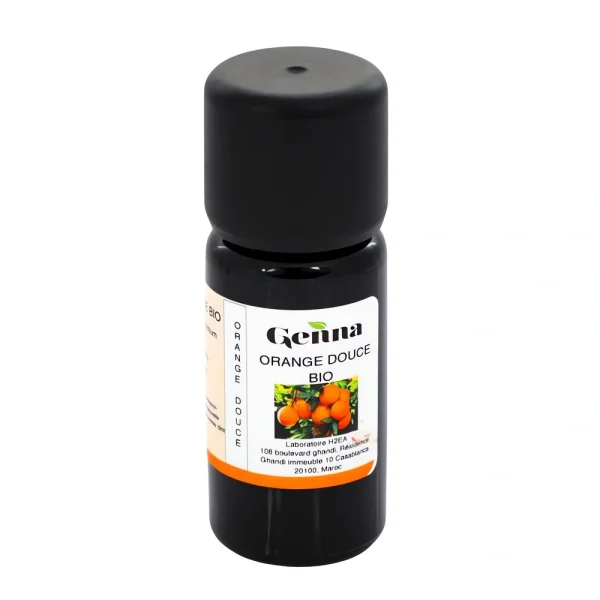 Flacon 10 ml d’huile essentielle Orange Douce Genna, naturelle et bio, adaptée aux routines maison
