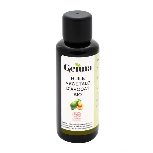 Huile Végétale Avocat Bio 50 ml – Genna Huile végétale avocat bio 50 ml Genna flacon usage cosmétique
