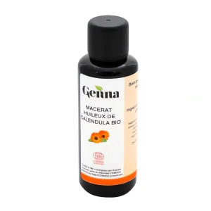 Huile végétale calendula bio 50 ml Genna macérat fleurs usage externe