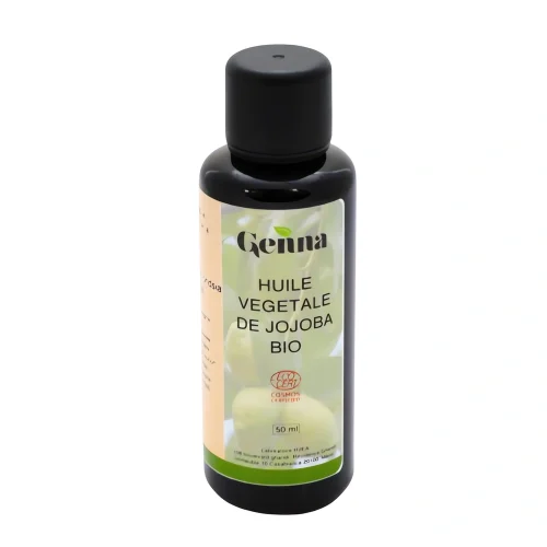 Huile végétale jojoba bio 50 ml Genna flacon usage cosmétique naturel