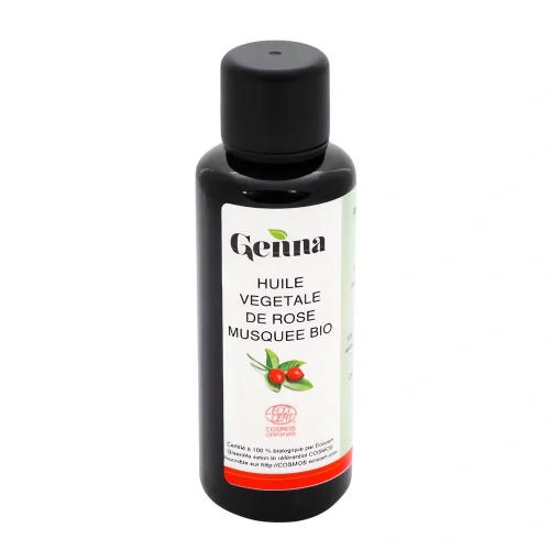 Huile végétale rose musquée bio 50 ml Genna flacon cosmétique naturel