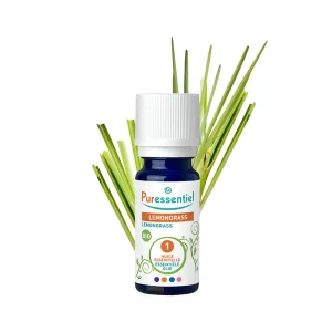Huile essentielle Lemongrass bio 10 ml puressentiel, huile essentielle citronnelle bio