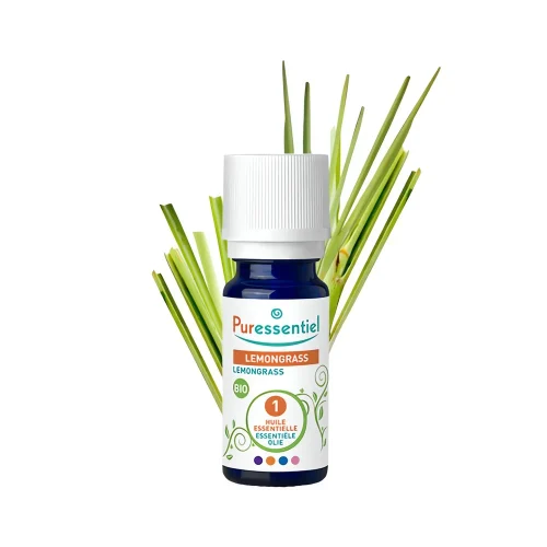 Huile essentielle Lemongrass bio 10 ml puressentiel – huile essentielle citronnelle bio Huile essentielle Lemongrass bio 10 ml puressentiel, huile essentielle citronnelle bio