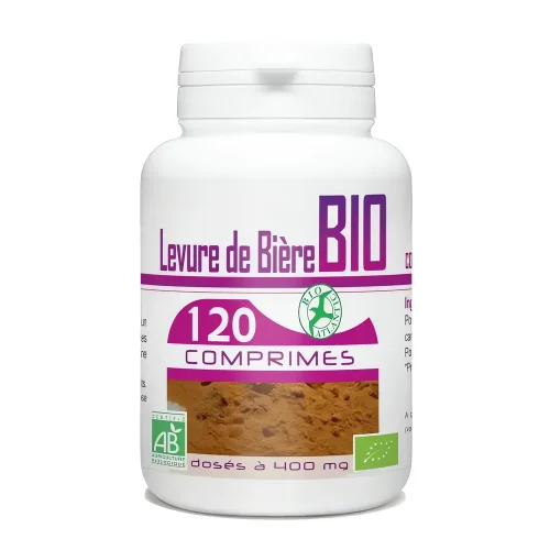 levure de bière, 400 mg 120 comprimés GPH, complément alimentaire naturel, beauté des cheveux, ongles et peau