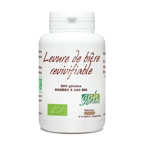 levure de bière revivifiable 320 mg 200 gélules GPH complément alimentaire beauté