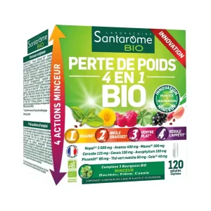 Boîte de 120 gélules santarome minceur 4en1