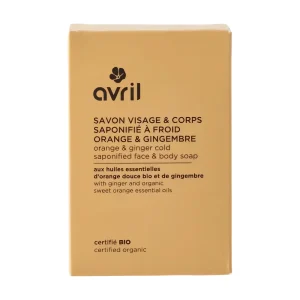 savon à froid visage et corps orange et gingembre 100 g Avril