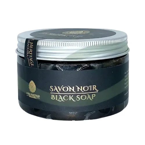 Savon noir classique naturel – 300 g – Pure Heritage Essaouira, savon corporel bio traditionnel