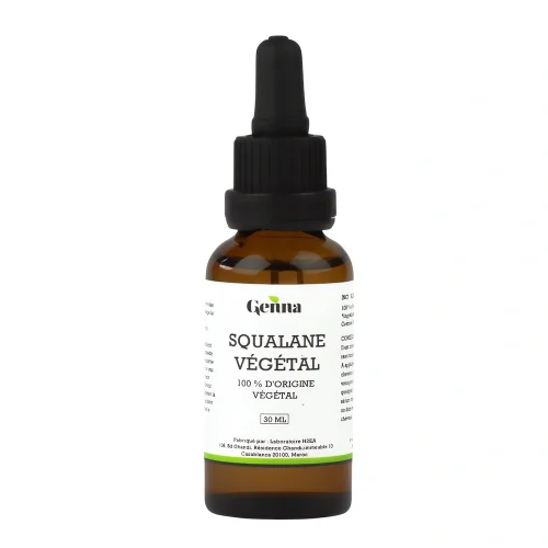 Huile Squalane Genna 30 ml, fluide naturel pour soin visage et corps