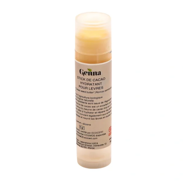 Stick lèvres Beurre de cacao Genna 10 ml, soin naturel pour usage quotidien