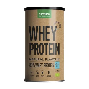 Whey Protéine Petit Lait Naturel 80% 400G de Purasana pour recettes