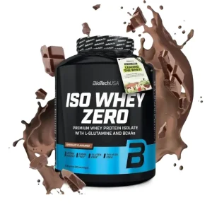 Iso Whey Zero Chocolat 1816 g BioTech en poudre pratique pour shakes et recettes