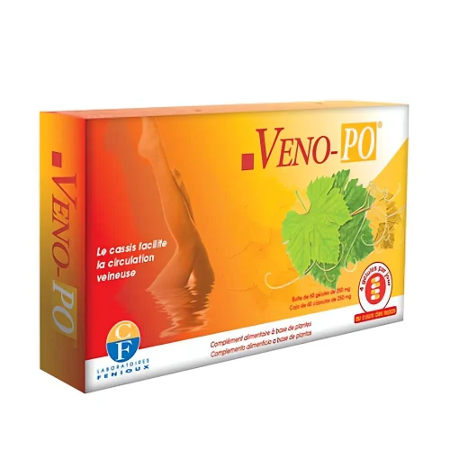 complément alimentaire véno po 250 mg fenioux, 60 gélules