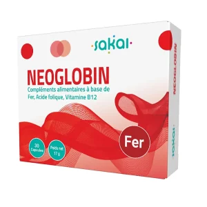 Boîte NEOGLOBIN 30 comprimés Hyphadiet, complément alimentaire en comprimés en étui cartonné
