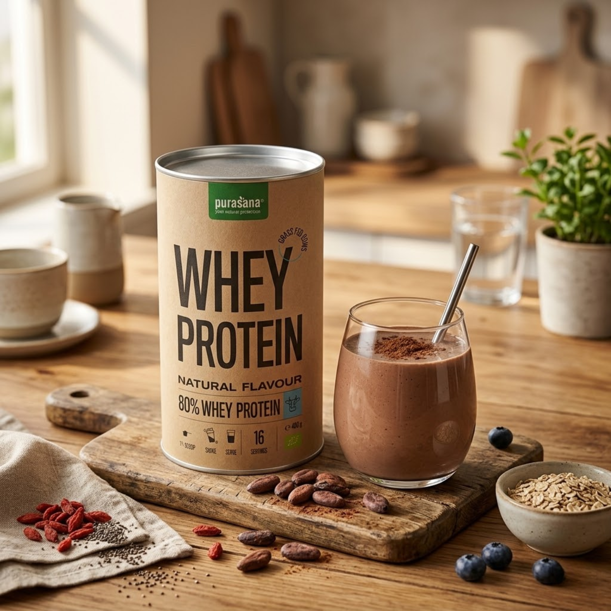 Whey protéine bio Purasana – produits naturels Maroc Organic