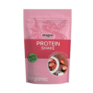 Shake protéiné fraise noix de coco 450 g Dragon Superfoods